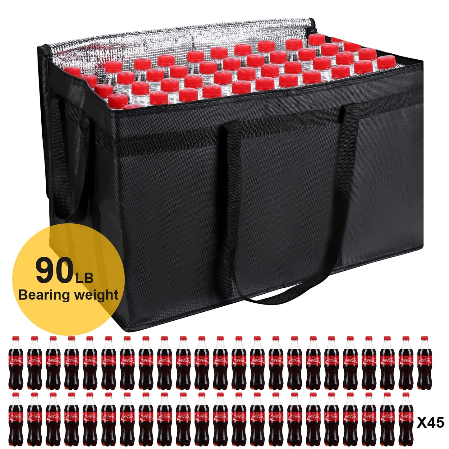 Insulated Food Delivery Bag Cooler Bags Keep Food Warm Catering Therma for Doordash Catering Cooler Bags Insulated Catering Bag 22X14X13 Therma Catering Shopper Accessories Hot XL XXL Pizza