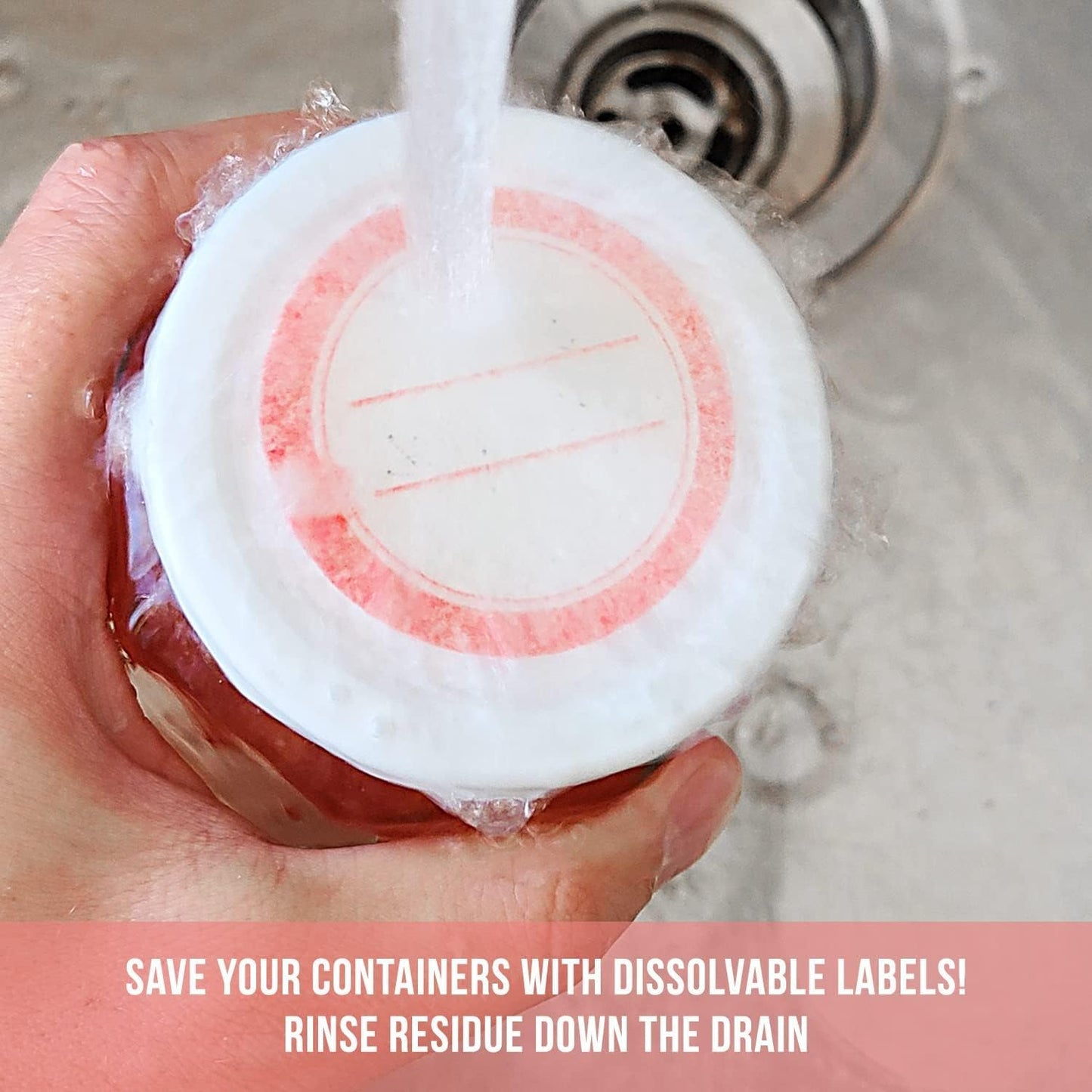 Dissolvable Canning Labels for Jars – 200 Dissolvable Mason Jar Labels - Dissolvable Food Labels for Containers - Jam Homemade Canning Jar Labels Stickers - Removable Mason Jar Labels 2" Coral