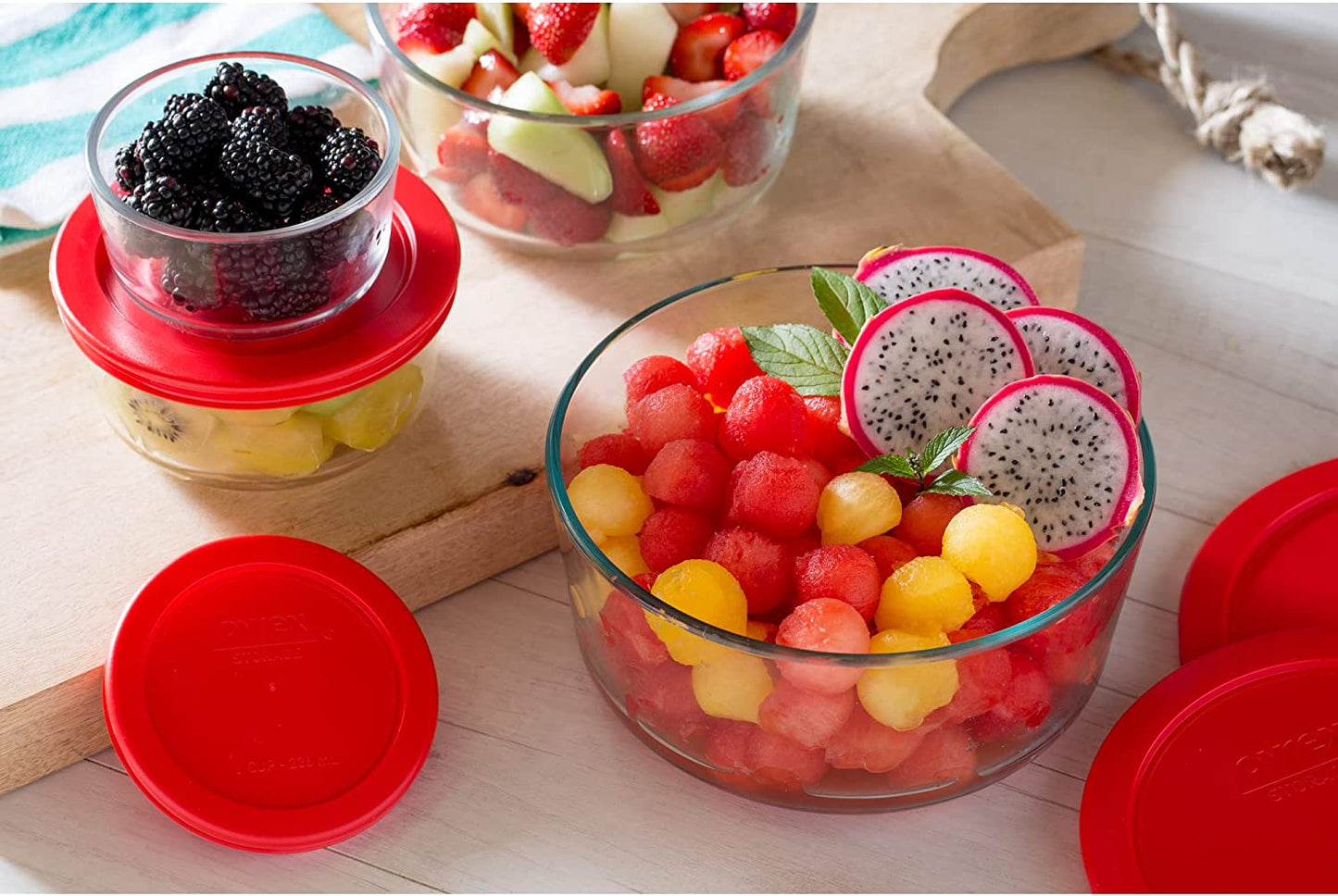 Simply Store 1-Cup Single Glass Food Storage Container with Lid, Non-Pourous Glass round Meal Prep Container with Lid, Bpa-Free Lid, Dishwasher, Microwave, Oven and Freezer Safe