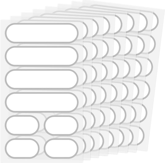 Removable Waterproof Food Labels, Write-On Kitchen Labels for POP Food Storage Containers, Jars and Home Organization, Pantry & Spice Sticker, Pack of 64
