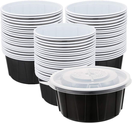 12Oz Meal Prep Food Container Sets with Airtight Deli Container Lids Bento Box Lunch Boxes Take Away 40 Sets Food Storage Two-Color Process Stackable Reusable BPA Free