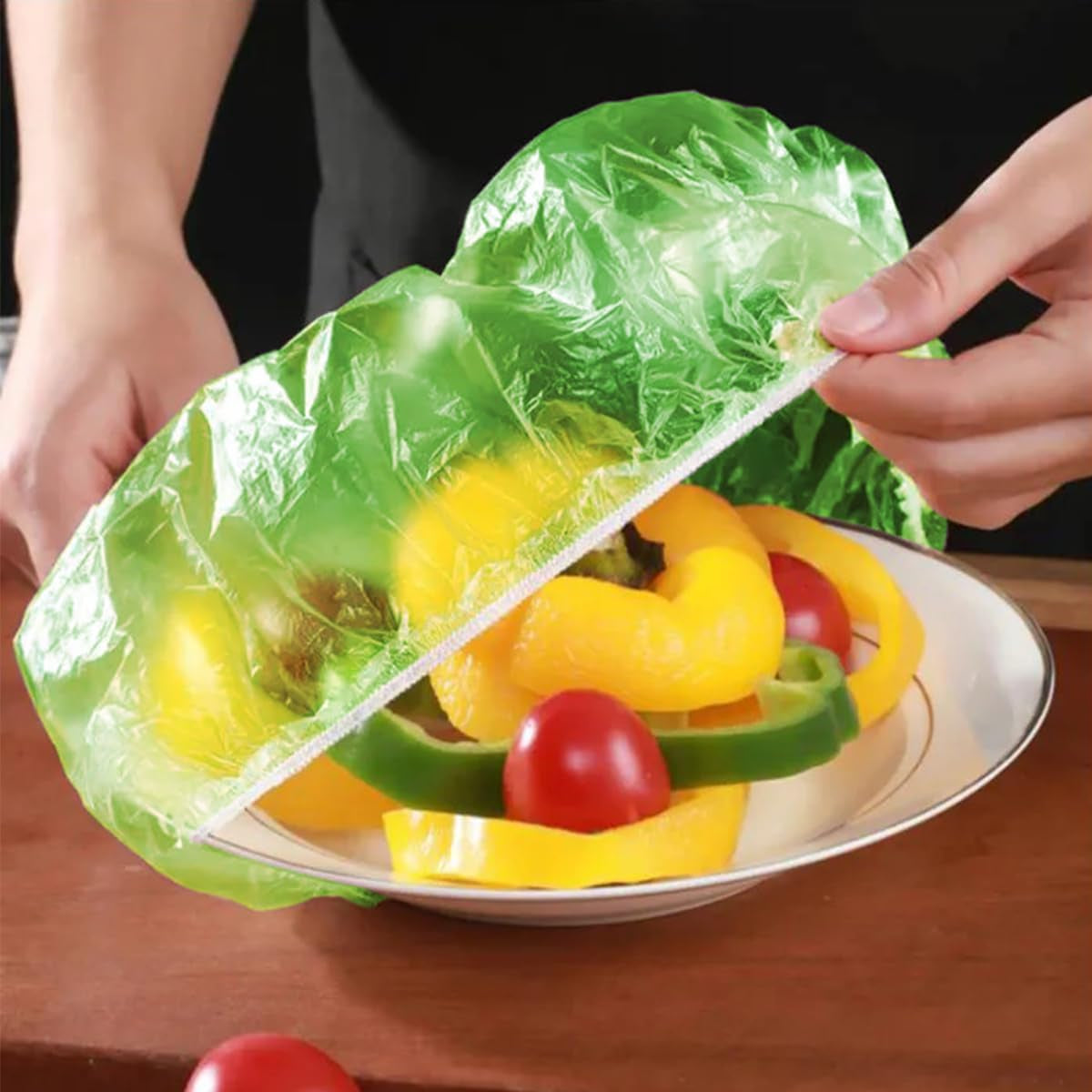 Elastic Food Storage Covers Reusable Stretch Plastic Wrap Bowl Covers Fresh Keeping Bags Elastic Alternative to Foil for Family Outdoor Picnic 3 Size Bowl Covers for Bread Proofing(60)