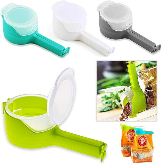 Food Storage Sealing Clips with Pour Spouts, Bag Clips, Food Storage.4Pcs